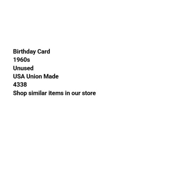 Vtg MCM Birthday Card Unused USA Union Made 1960s Retro Blonde Girl Floral - Picture 2 of 5